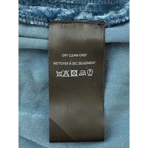 By Anthropologie The Somerset Mini Dress Velvet Edition Blue Motif MP Flirty - Picture 8 of 9